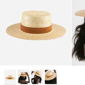 Gigi Pip Capri Short Brim Boater Straw Hat